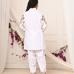 Tropical Bloom Embroidered Co-ord Set