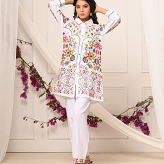 Tropical Bloom Embroidered Co-ord Set