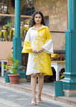 Daisy Yellow Cotton Mini Dress