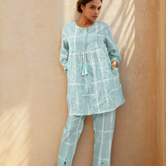 Cool Blue Cotton Co-ord Set