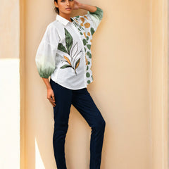 White & Green Tops