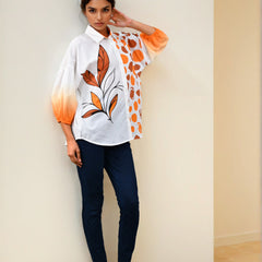 White & Orange Tops