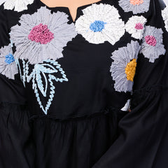 Cotton Black Hand Work Co-Ord Set