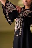 Designer Black Mini Dress With Embroidery Work