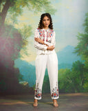 Embroidery Work White Co-Ord Set