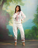 Embroidery Work White Co-Ord Set