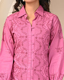 Pink Embroidered Co-Set