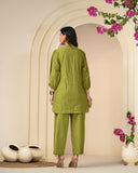 Green Embroidery Co-ord Set