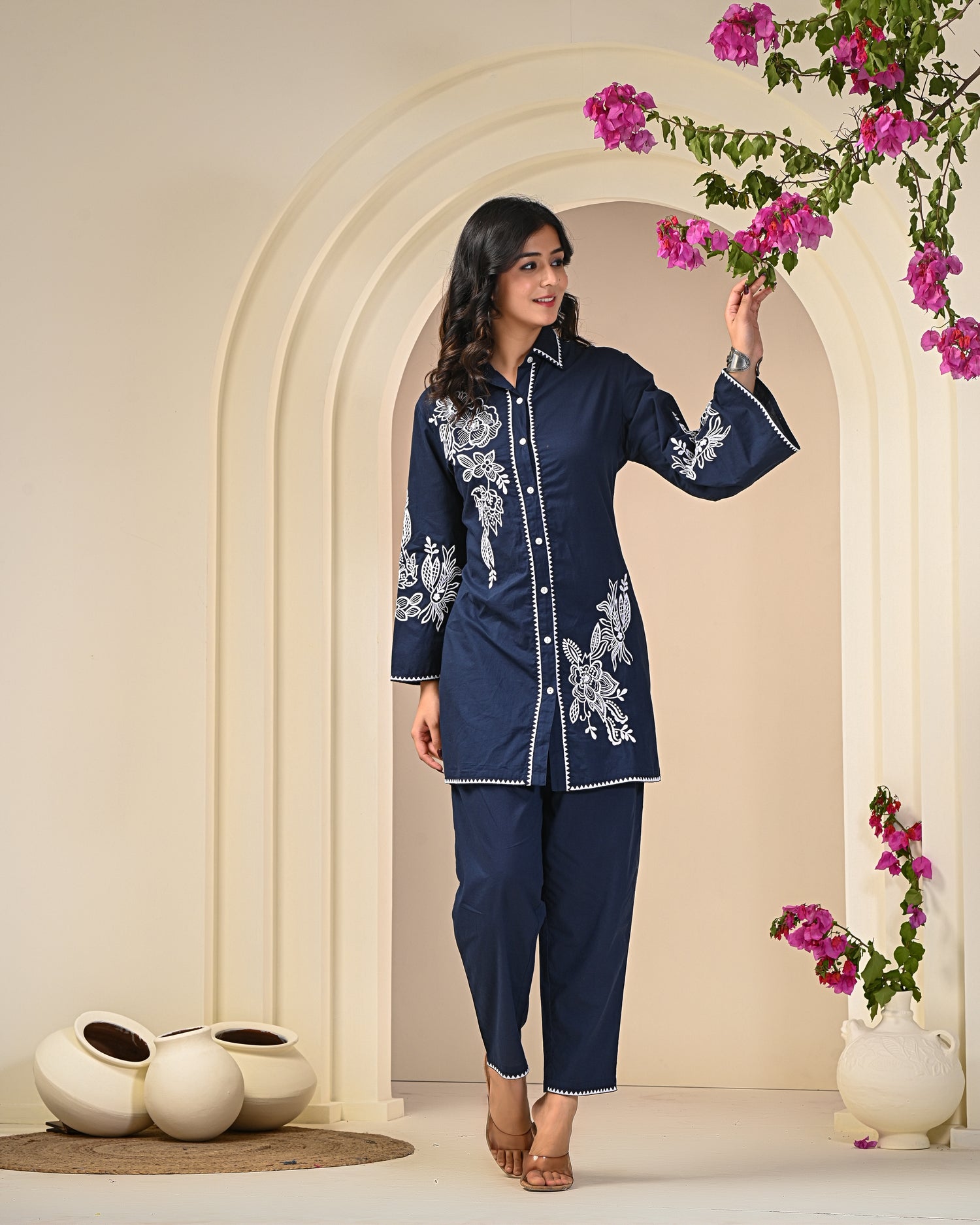 Blue Embroidery Co-ord Sets 