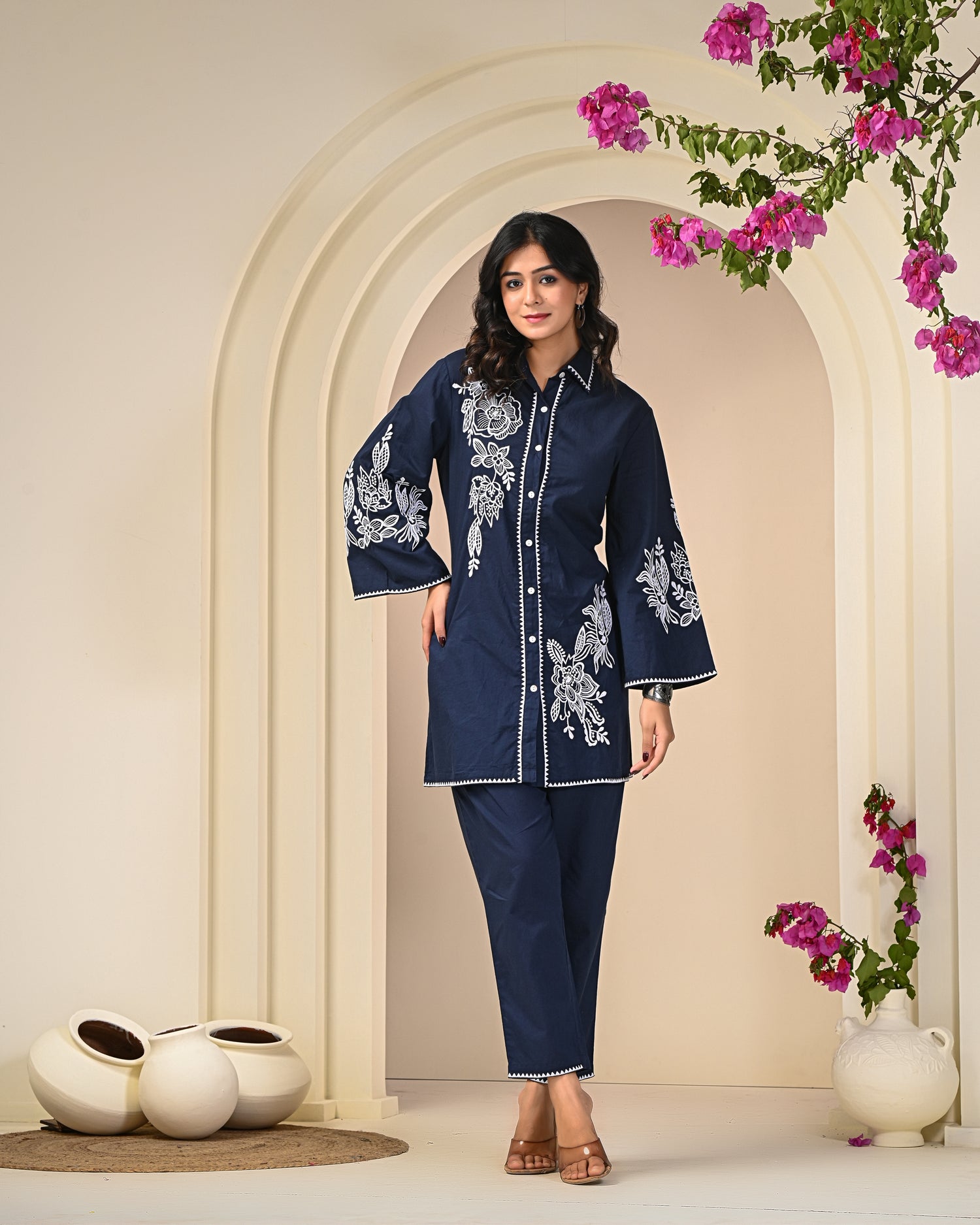Blue Embroidery Co-ord Sets 