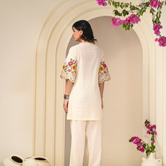 Colourful Embroidered Cotton  Co-Ord Set