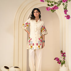 Colourful Embroidered Cotton  Co-Ord Set