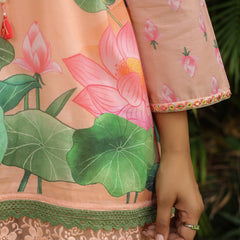 Peachy Floral Printed Co-ord Set