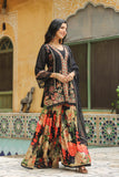 Black Stylish Kurti Design Sharara Set