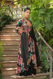 Black Designer Embroidered Sharara Set