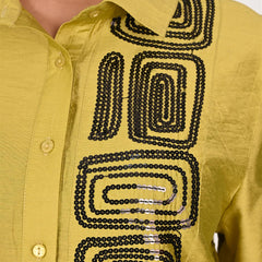 Marigold Yellow Sequin Work Co-ord Set