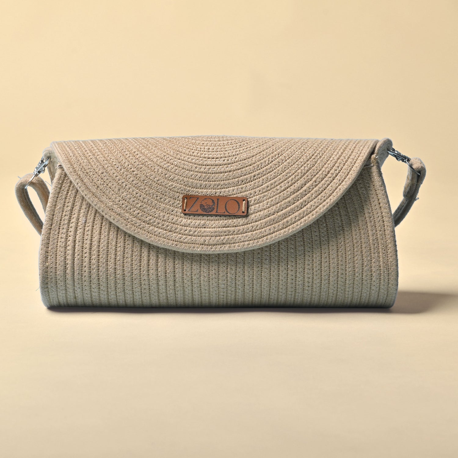 Beige Saddle Bag For Women