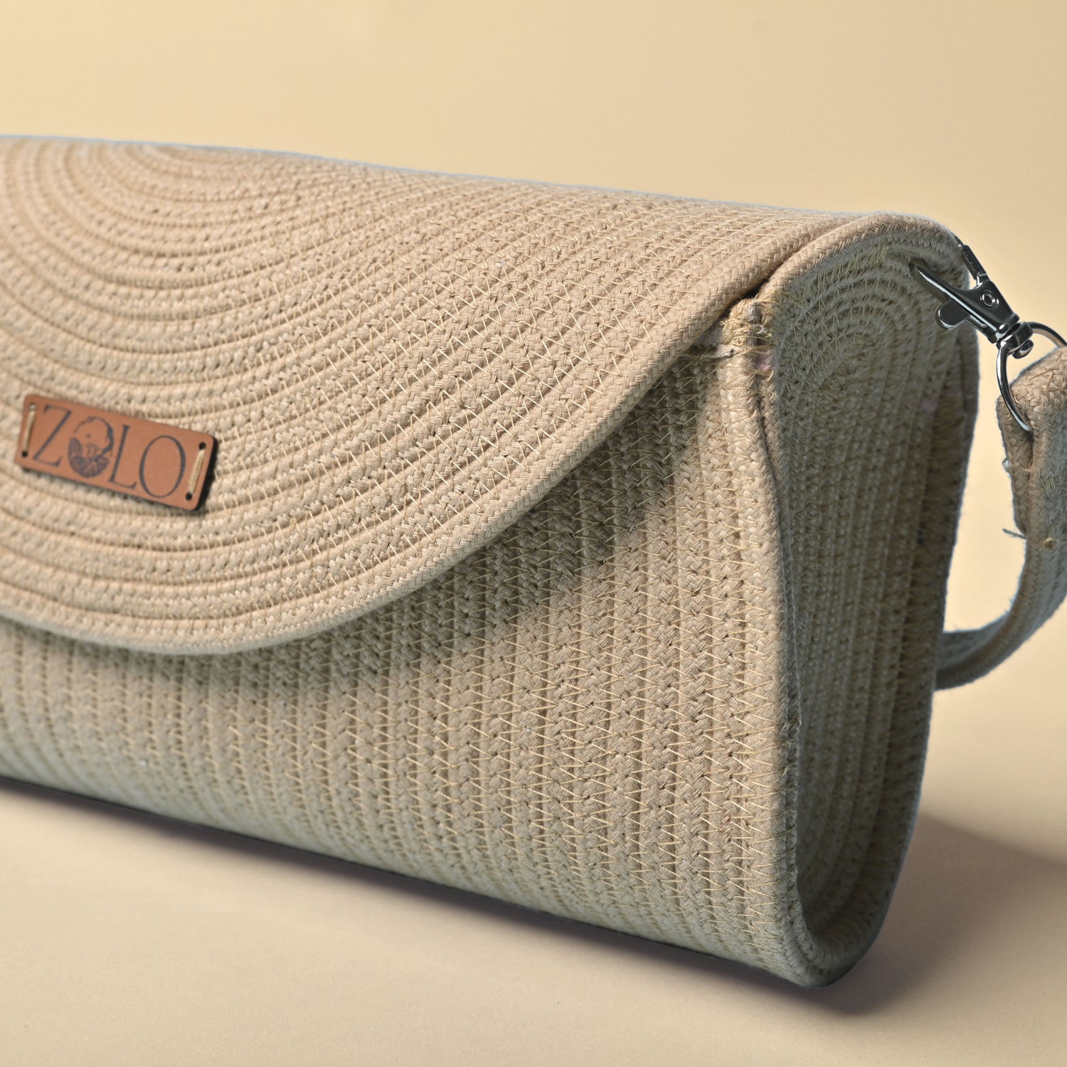 Beige Saddle Bag For Women