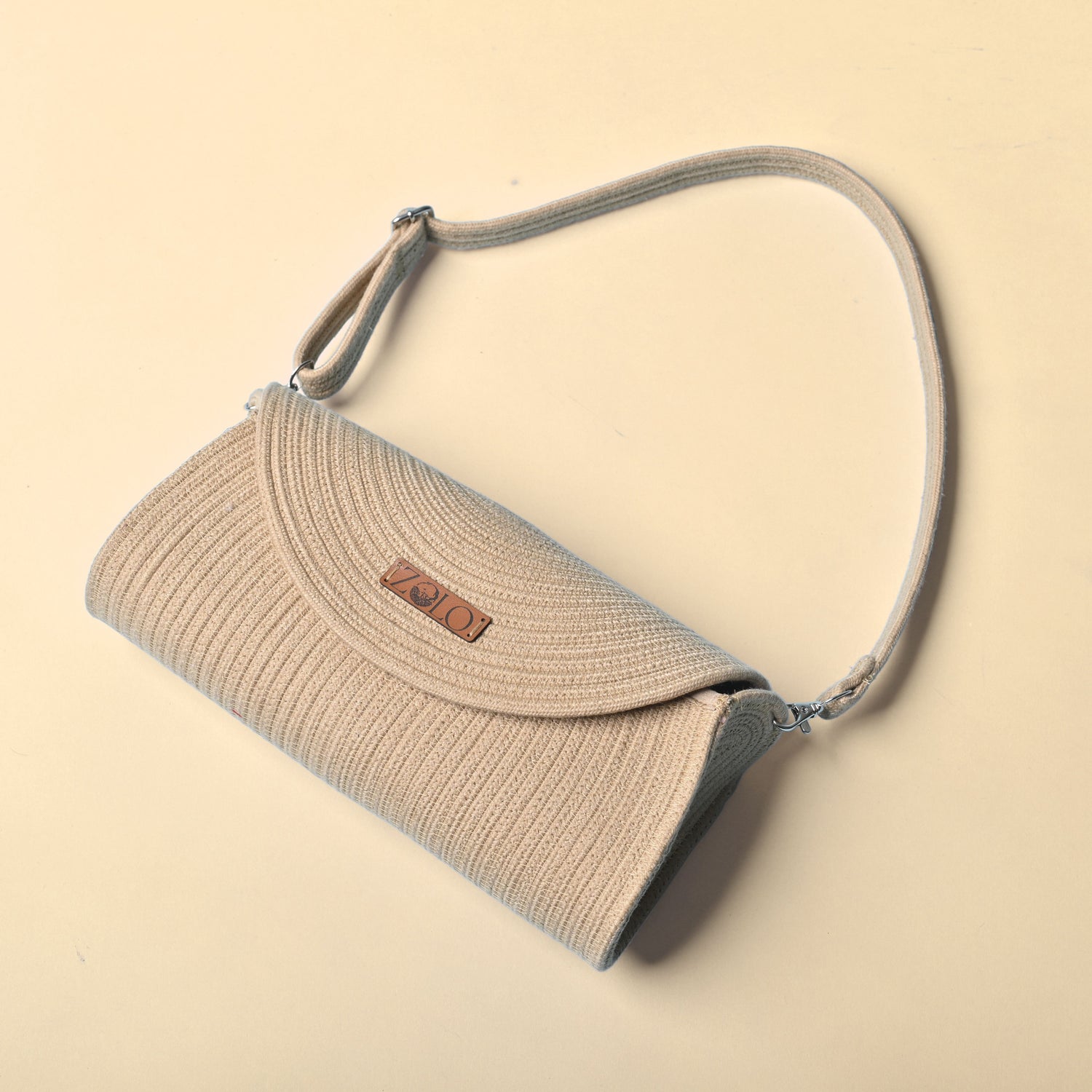 Beige Saddle Bag For Women