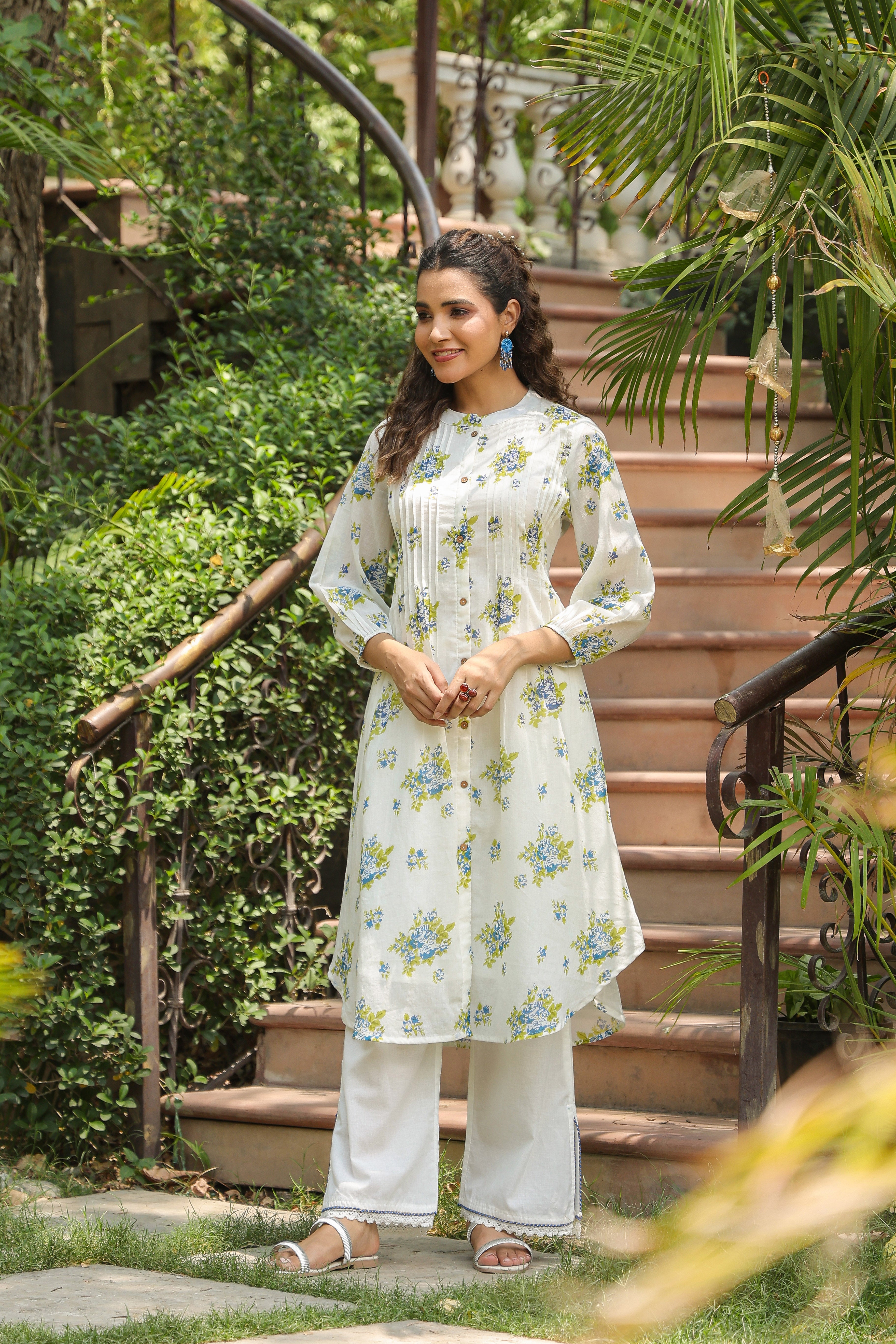 Luxury Floral Printed Ethnic Cotton Kurta Collection