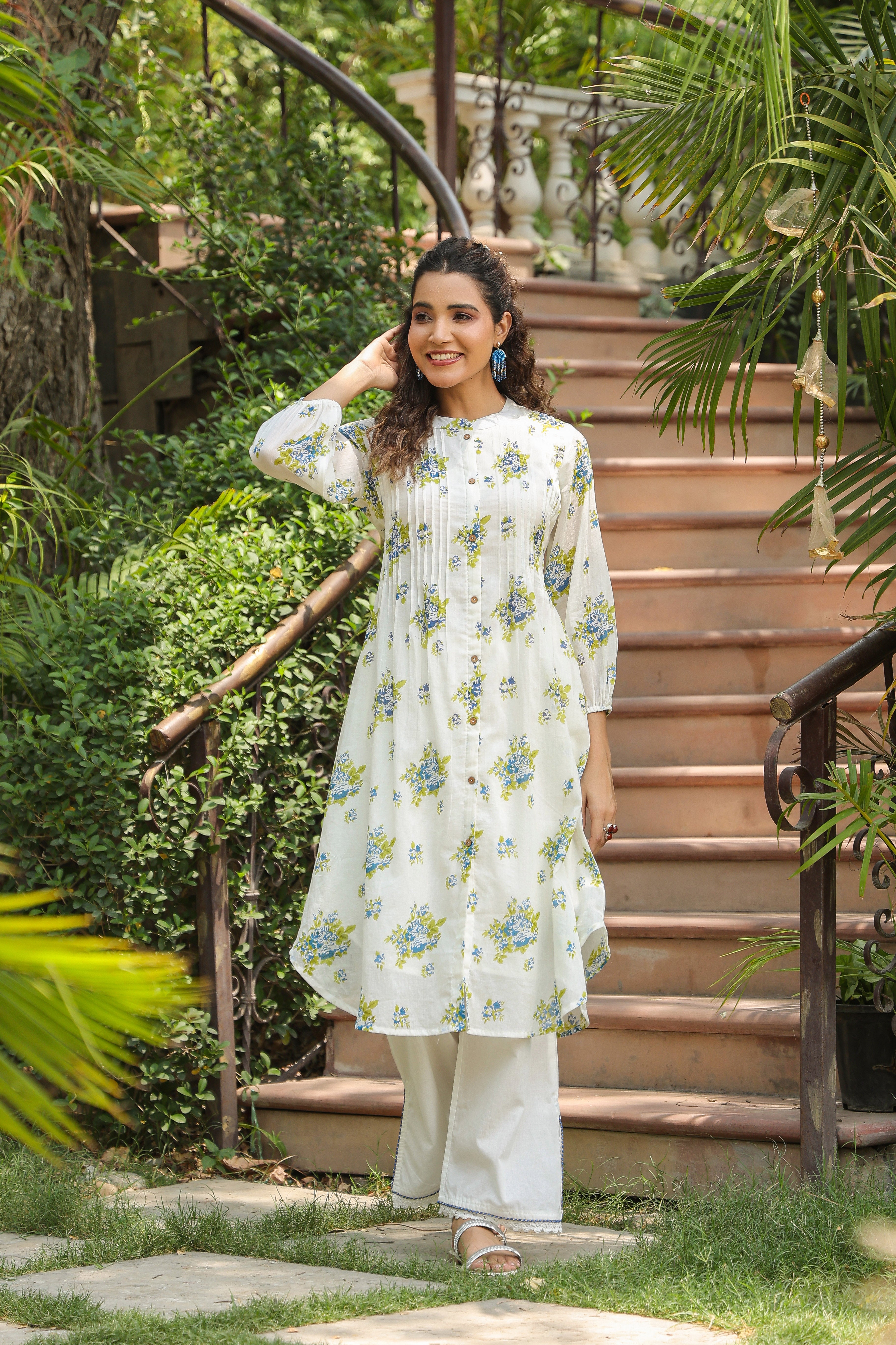 Luxury Floral Printed Ethnic Cotton Kurta Collection