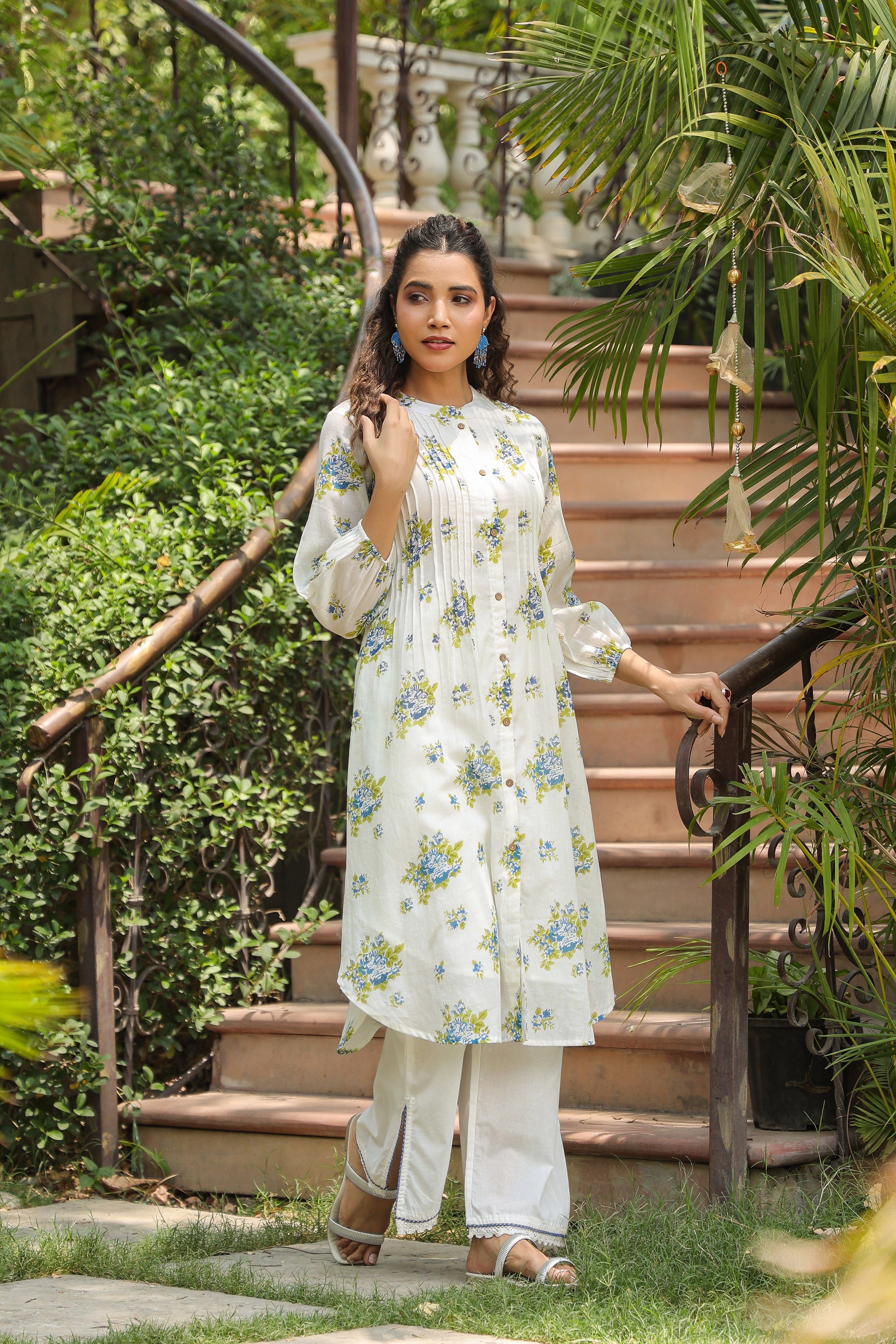 Luxury Floral Printed Ethnic Cotton Kurta Collection