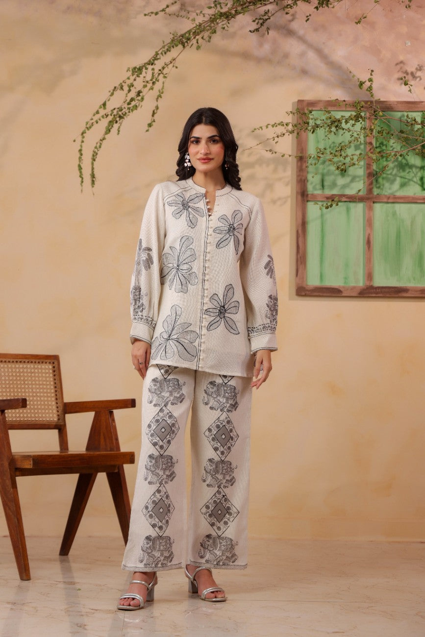 Premium Cotton Botanical Printed Kurta Pant Co-ord