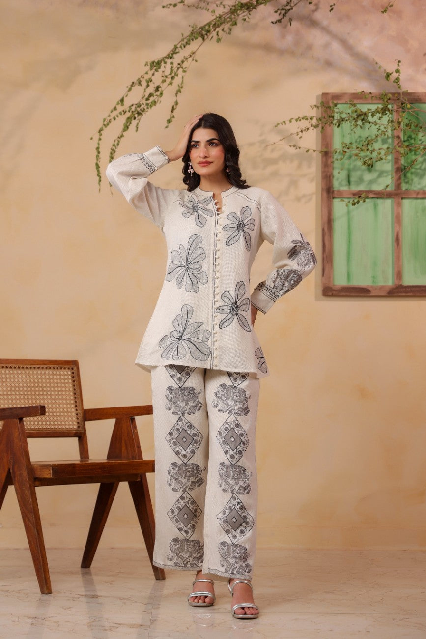 Premium Cotton Botanical Printed Kurta Pant Co-ord
