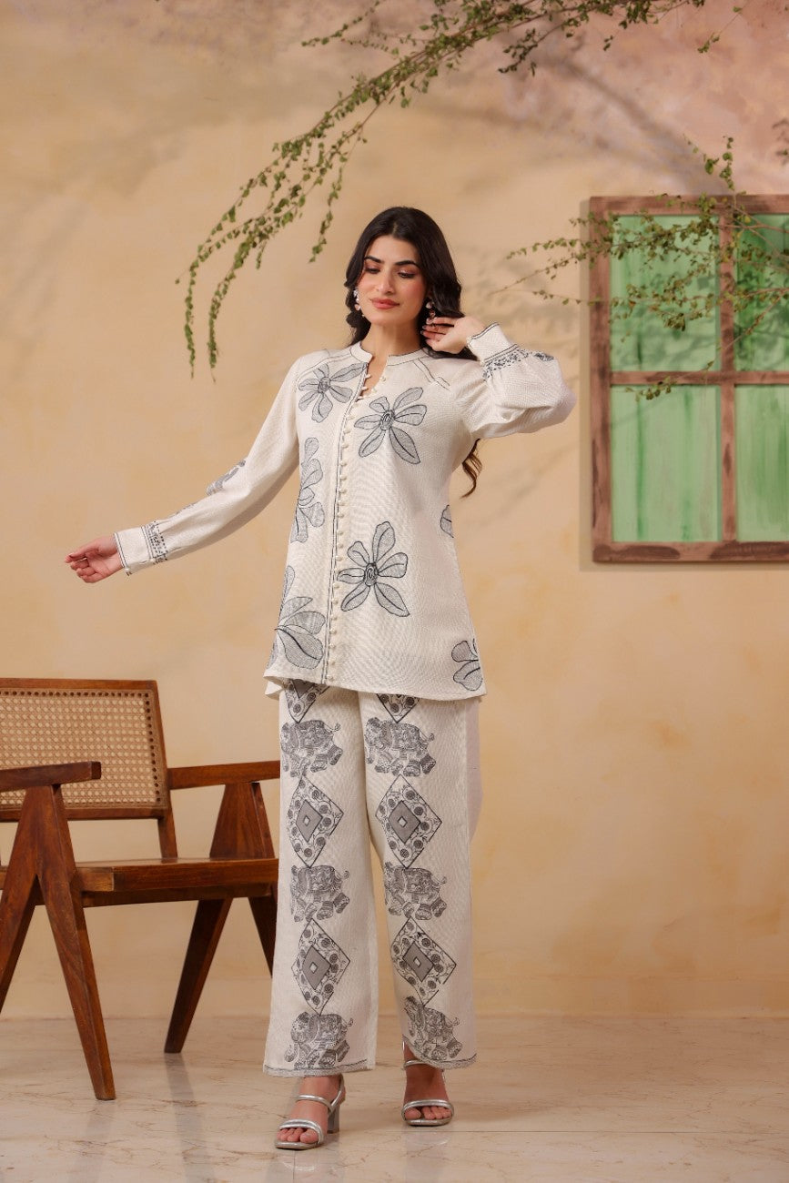 Premium Cotton Botanical Printed Kurta Pant Co-ord