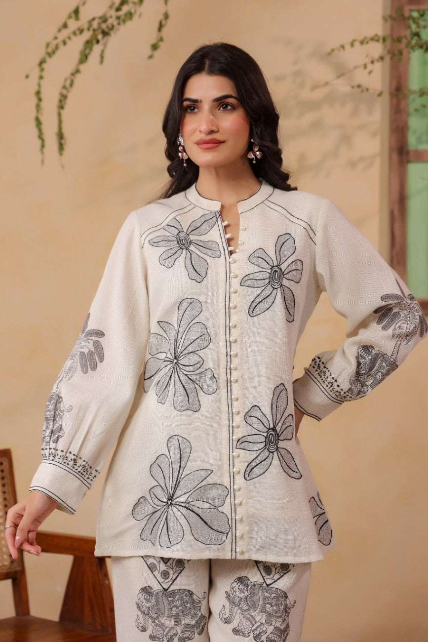Premium Cotton Botanical Printed Kurta Pant Co-ord