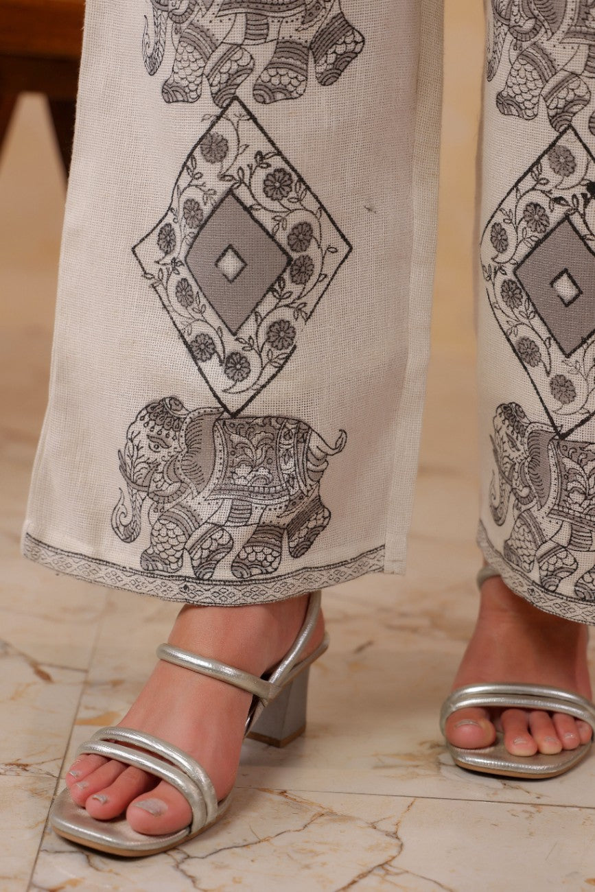 Premium Cotton Botanical Printed Kurta Pant Co-ord