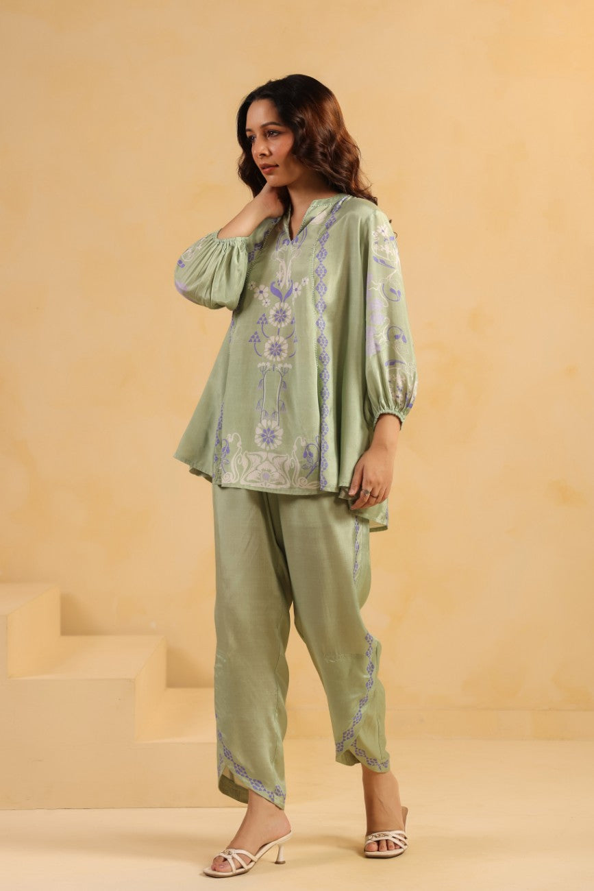 Sage Bloom Printed Co-ord Set
