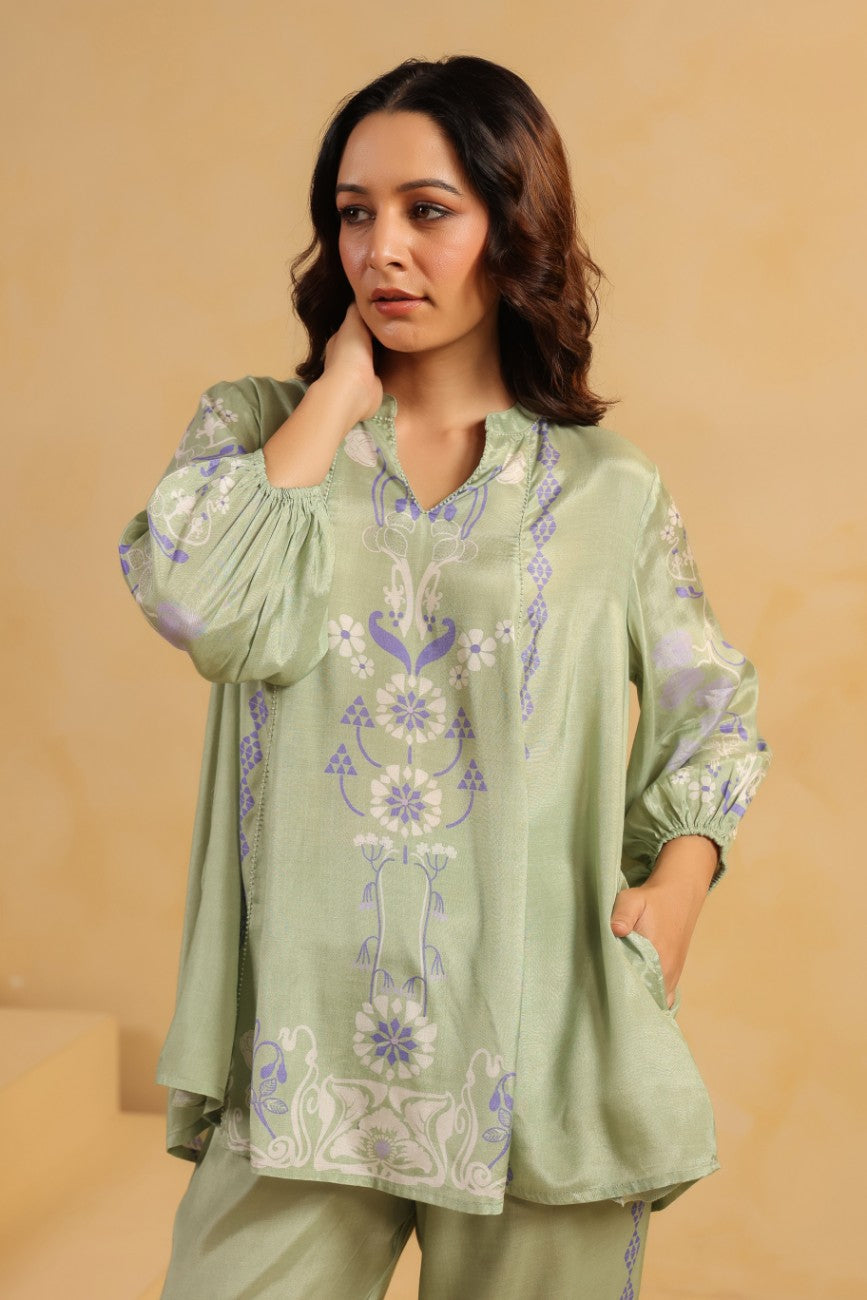 Sage Bloom Printed Co-ord Set