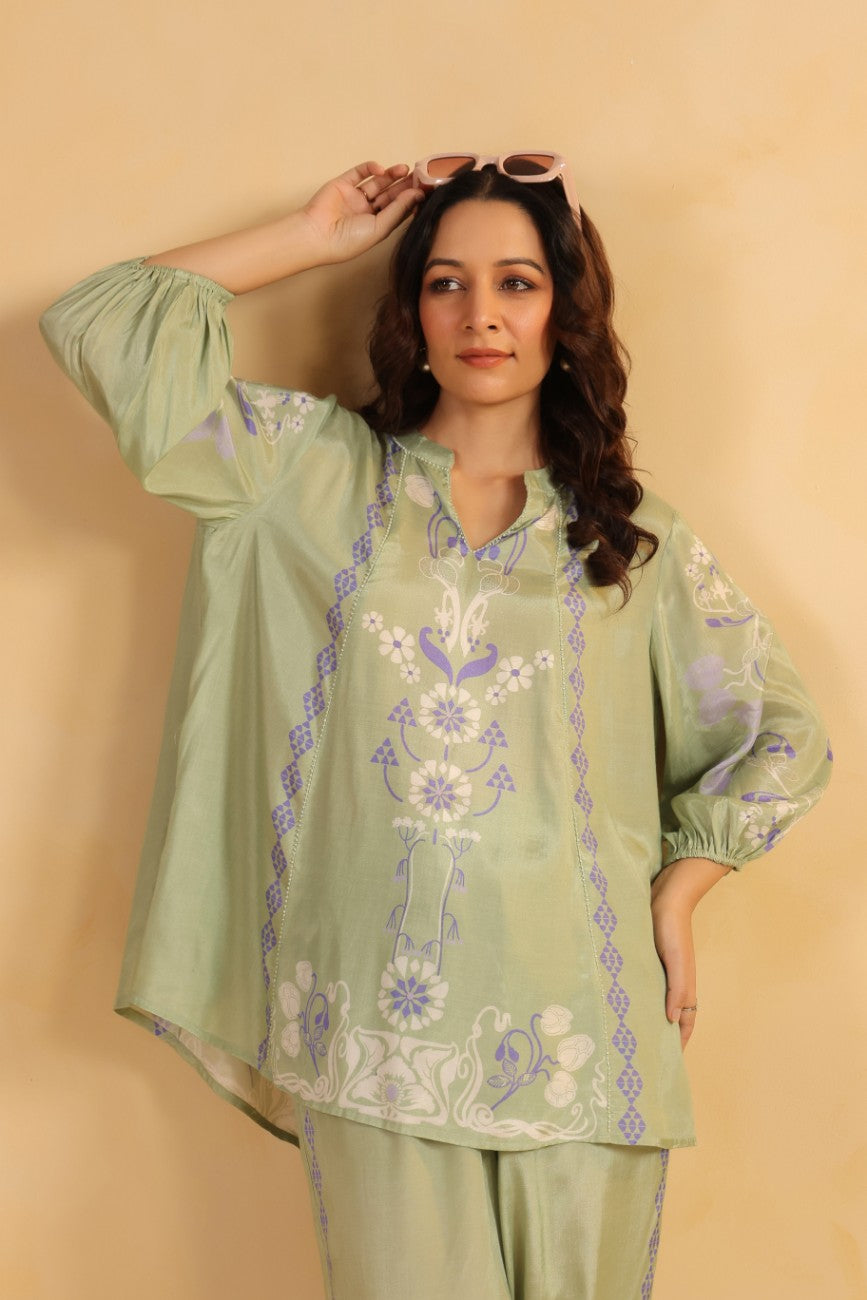 Sage Bloom Printed Co-ord Set