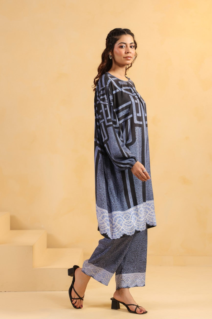 Midnight Blue Maze Co-ord Set