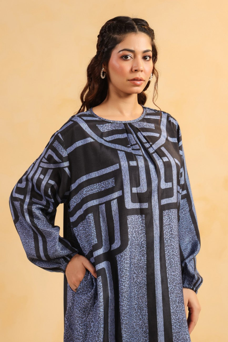 Midnight Blue Maze Co-ord Set
