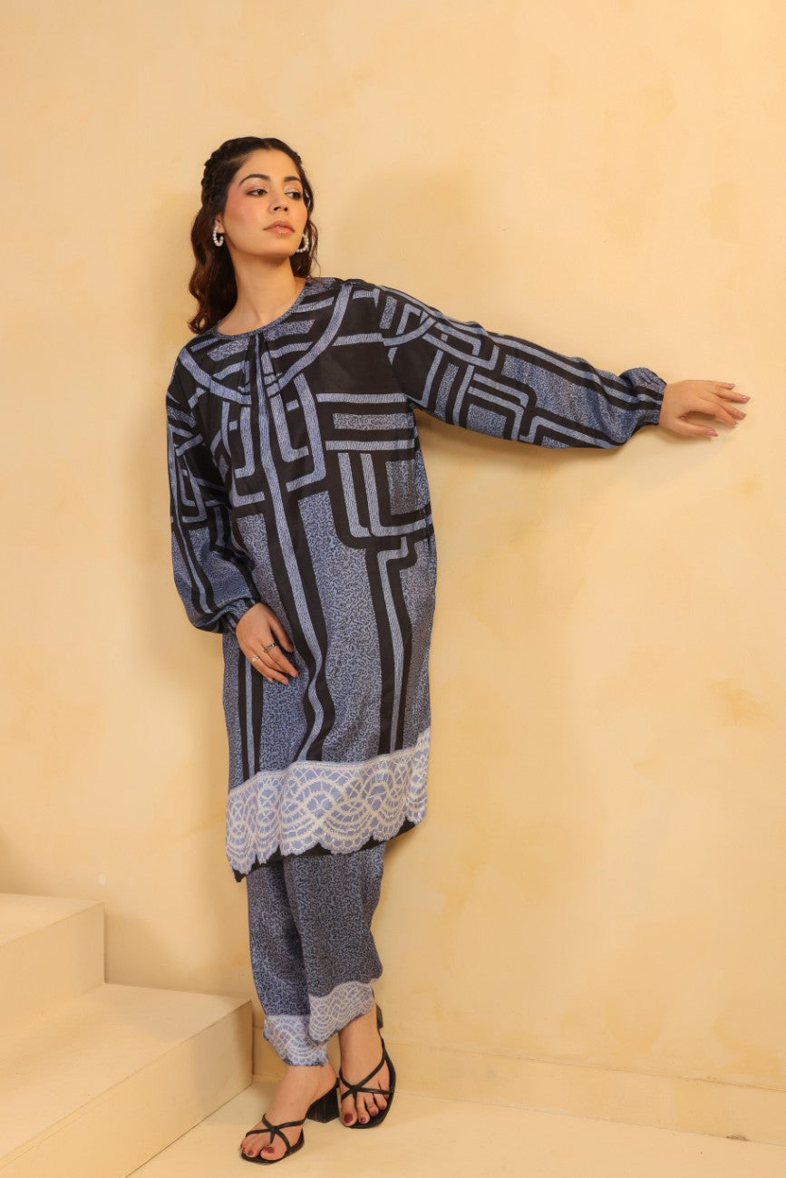 Midnight Blue Maze Co-ord Set