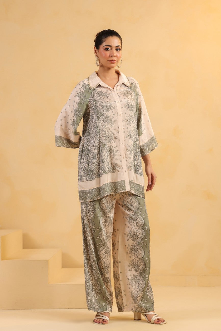 Sage Paisley Elegance Co-ord Set