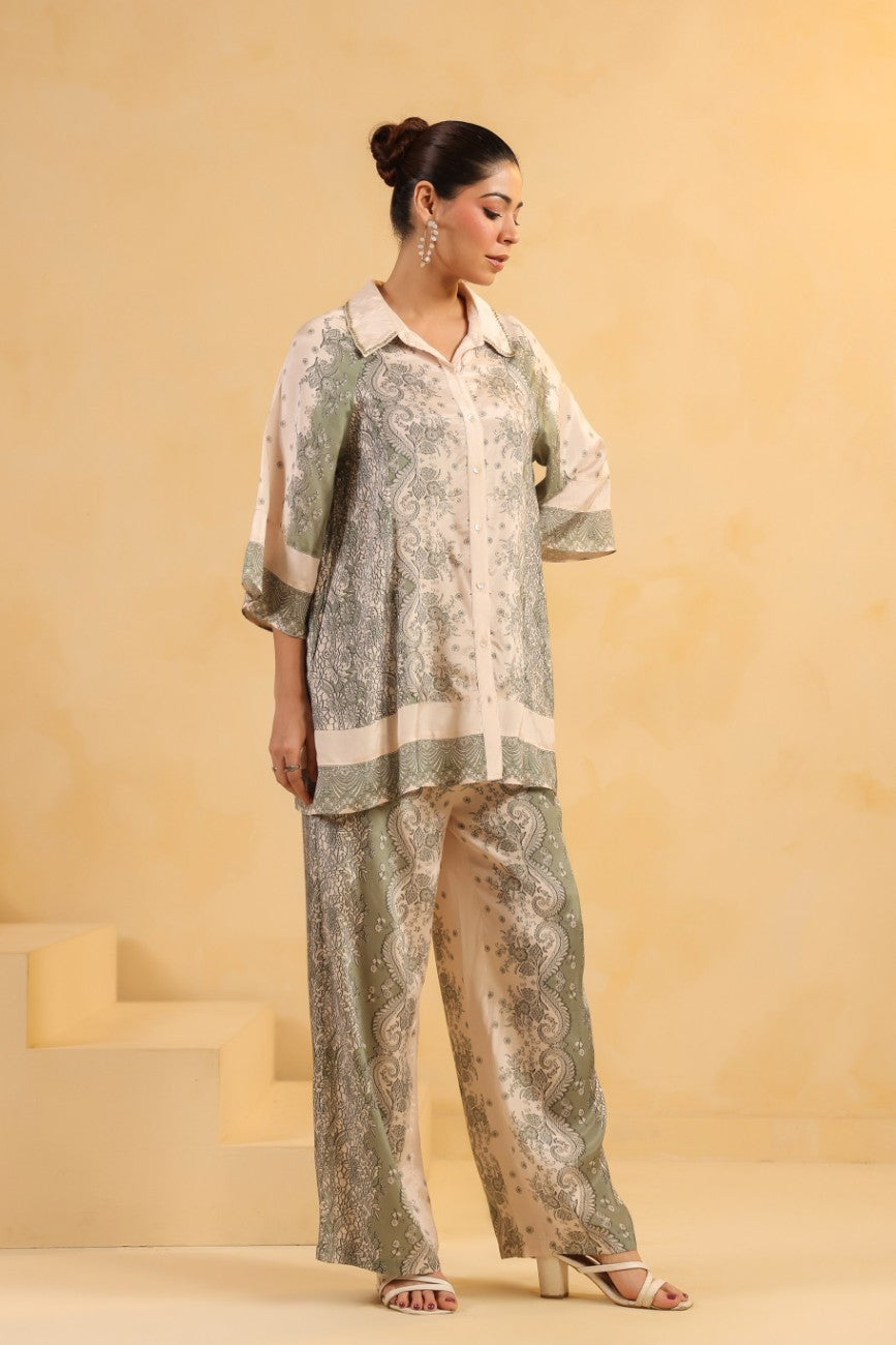 Sage Paisley Elegance Co-ord Set