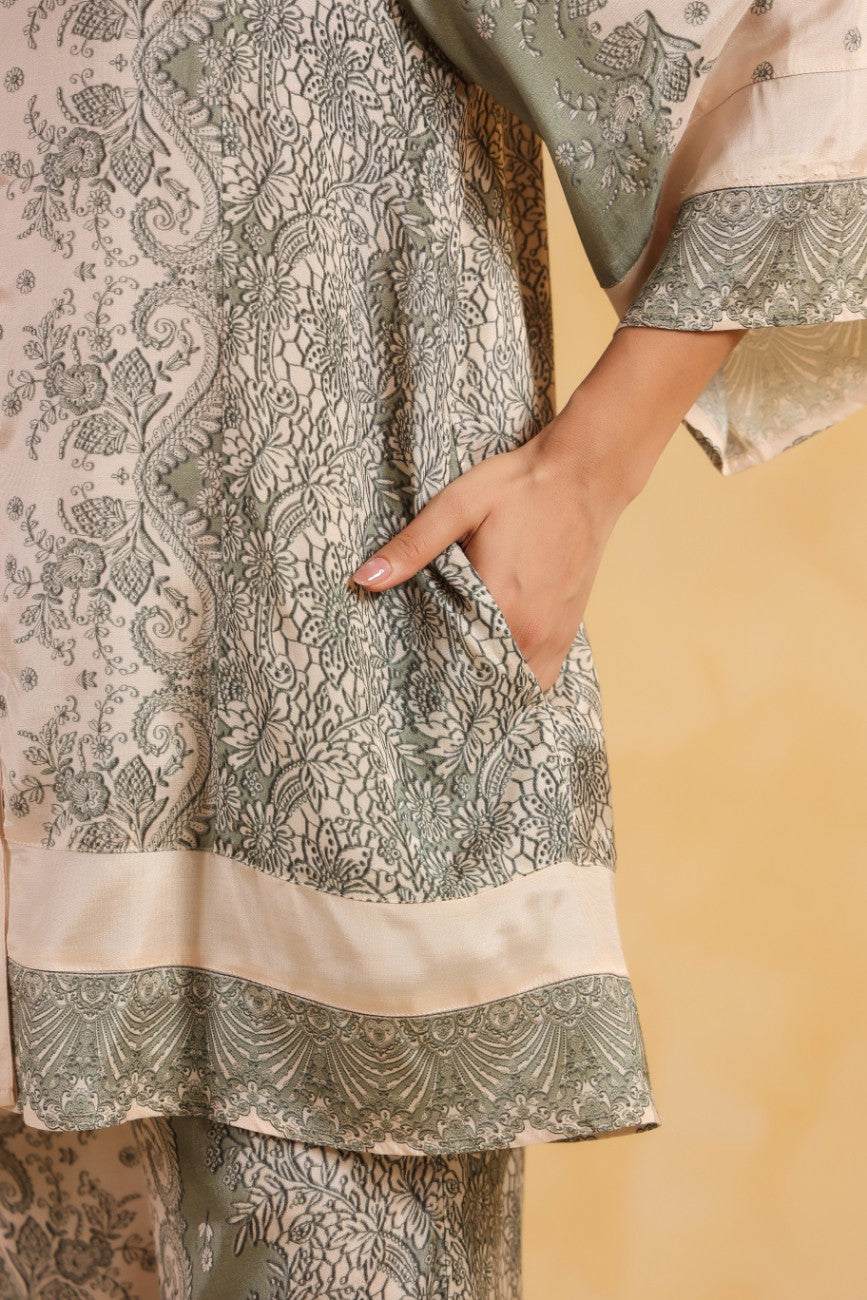 Sage Paisley Elegance Co-ord Set