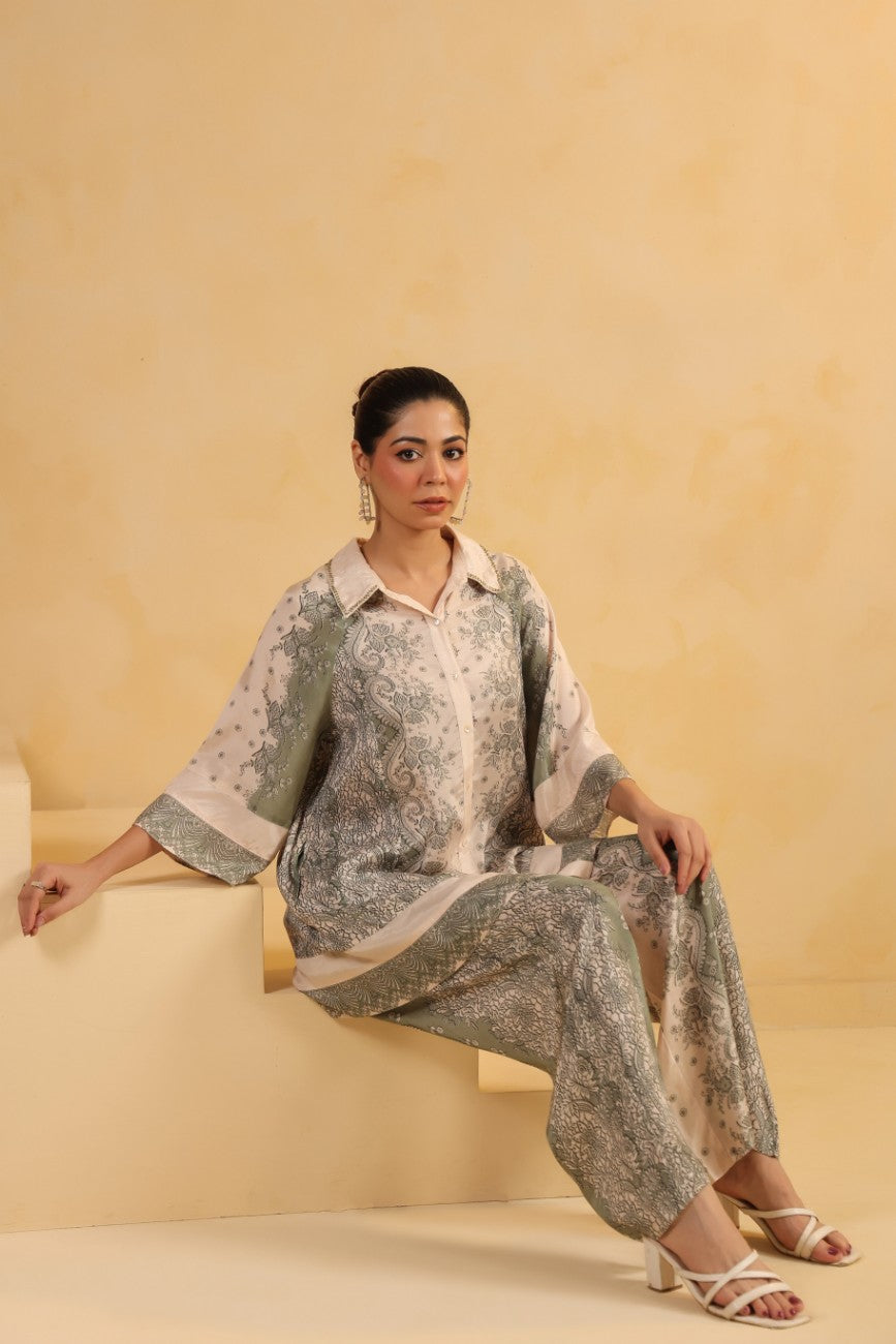 Sage Paisley Elegance Co-ord Set