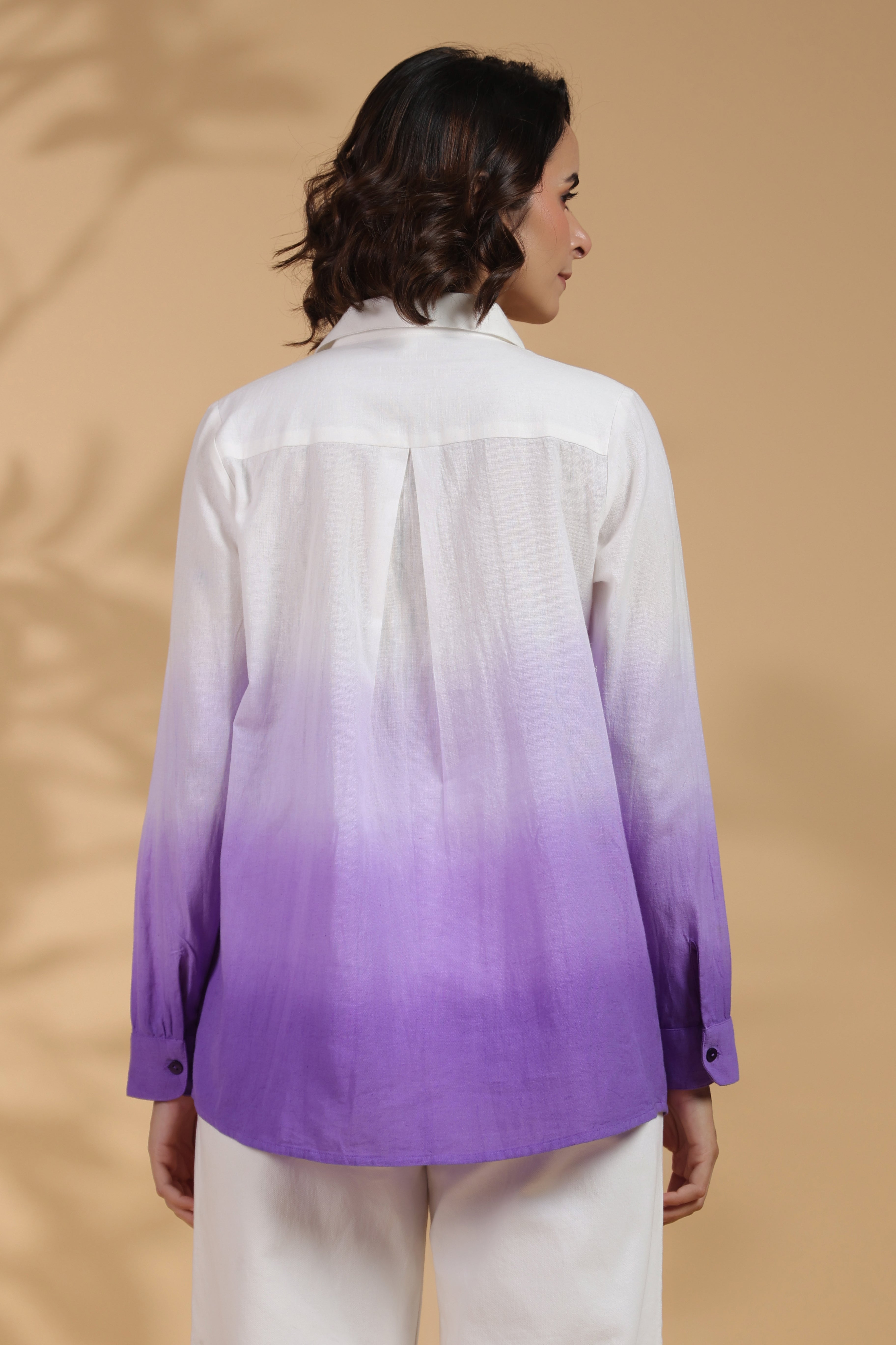 Lavender Embroidered Cotton Top