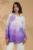 Lavender Embroidered Cotton Top