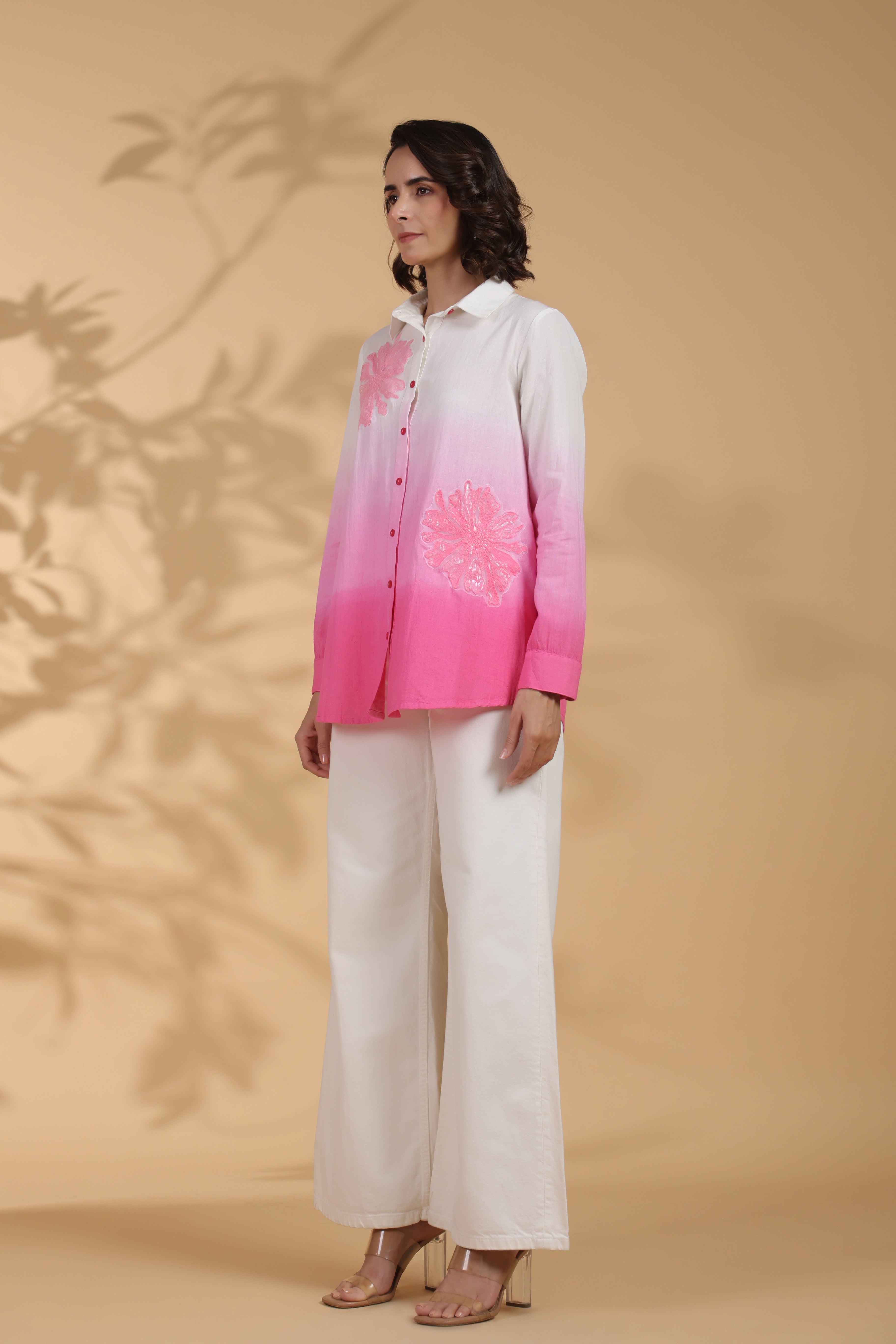 Light Pink Cotton Embroidered Top