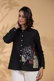 Designer Black Embroidered Top