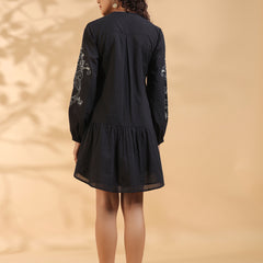 Stylish Mini Dress With Embroidery Work