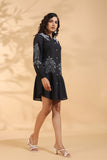 Stylish Mini Dress With Embroidery Work