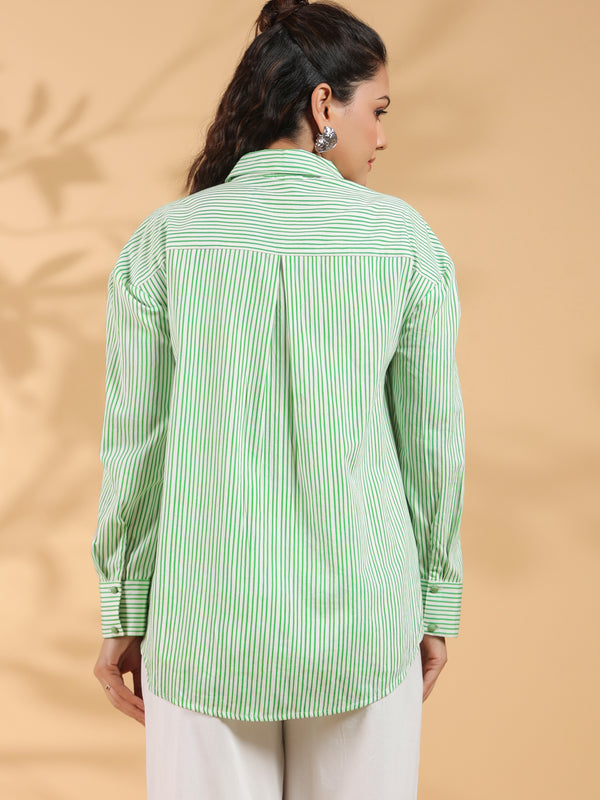 Green embroidery Work Shirt