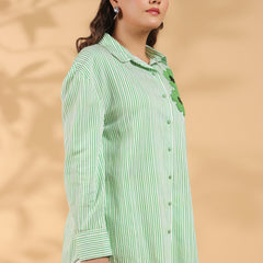 Green embroidery Work Shirt