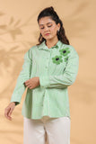 Green embroidery Work Shirt